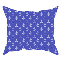 Poszewka bawełniana na jaśka 40x40 | 074gra | granatowa | kotwice
