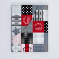 Prześcieradło z gumką do łóżeczka 80x160 bawełniane | 190red | czarno czerwone | patchwork z gwiazdą