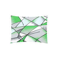 Poszewka z kory 40x40 | 025szary | szaro zielona | geometryczny