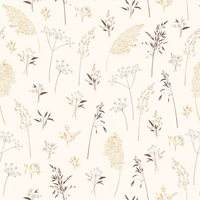 Worek na pościel do przedszkola żłobka | 102tra | kremowo beżowa | listki gałązki trawy