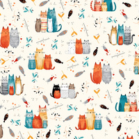 Prześcieradło na leżak do przedszkola | 432kol | kolorowe | koty pupile