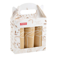 Komplet świątecznych ścierek kuchennych Gift złoty