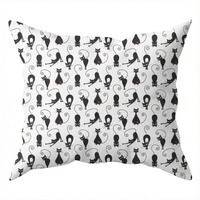 Poszewka z kory 40x40 | 227bcz | biała | koty