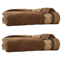 Komplet ręczników z bawełny egipskiej 50x90 70x140 rondo cynamon