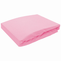 Prześcieradło bez gumki 160x220 Jersey Pudrowy
