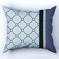 Poszewka bawełniana na poduszkę 40x70 | 280nie | niebieskie | wzór graficzny