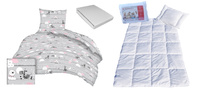 Komplet 100x160 + 40x60 + prześcieradło jersey 80x160  196róż