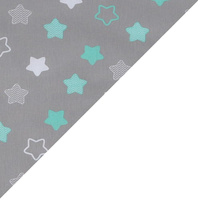 Apaszka bandamka bandana chustka | 300mięta | szaro miętowa | gwiazdki