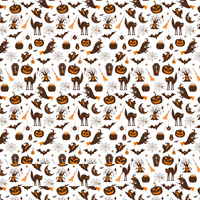 Worek na pościel do przedszkola żłobka | halloween | biała | dynie duchy