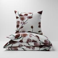 Pościel bawełniana 200x220 + poszewki na poduszkę 2*70x80 | D111beż | beżowa