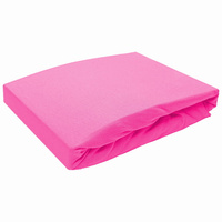 Prześcieradło bez gumki 160x220 Jersey Różowe