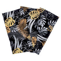 Zestaw Poszewek kora 349cza | czarny | monstera