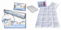 Komplet 100x160 + 40x60 + prześcieradło jersey 80x160  234nieb