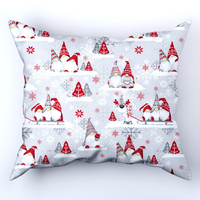 Poszewka z kory 40x40 | 421sza | szara | świąteczna skrzaty