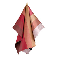 Ścierka kuchenna z bawełny organicznej pasy bordowe