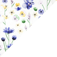 Apaszka bandamka bandana chustka | 348biały | kolorowa | kwiaty