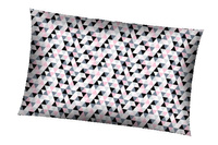 Poszewka bawełniana na poduszkę 50x70 | 110róż | szaro różowa | wzór geometryczny
