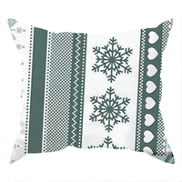 Poszewka bawełniana na jaśka 40x40 | 130sza | biało szara | serca