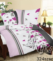 Poszewka z kory 40x40 | 324szar | szaro różowa | liście miłorzębu