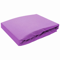 Prześcieradło bez gumki 160x220 Jersey Lawendowe
