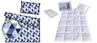 Komplet 100x160 + 40x60 + prześcieradło jersey 80x160  110granat