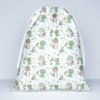 Worek na pościel do przedszkola żłobka | 411zbr | biało brązowa | dinozaury