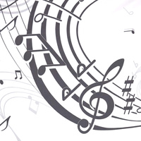 Worek szkolny na buty | 275b-s | biało szary | nuty