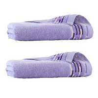 Komplet ręczników 50x90 70x140 Grafik wrzos