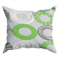 Poszewka z kory 40x40 | 321ziel | szaro zielona | geometryczny