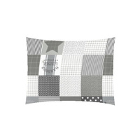 Poszewka bawełniana na jaśka 40x40 | 190sza | szara | Patchwork z gwiazdą