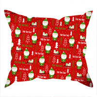 Poszewka bawełniana na jaśka 40x40 | Mikołaje czerwone | czerwone | świąteczna Mikołaje
