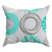 Poszewka z kory 40x40 | 321mie | szaro miętowa | geometryczny