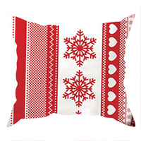 Poszewka bawełniana na jaśka 40x40 | 130red | biało czerwona | świąteczna