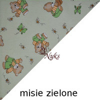 Apaszka bandamka bandana chustka | miś zielony | zielona | misie