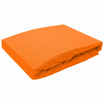 Prześcieradło bez gumki 180x220 Jersey Jasnopomarańczowe