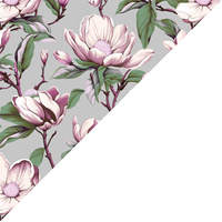 Apaszka bandamka bandana chustka | 075fio | szaro fioletowa | kwiaty