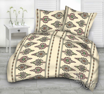 Pościel bawełniana 140x20 + poszewki na poduszkę 2*70x80 | 257ecri | ecri | góralskie parzenice