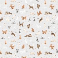 Worek na pościel do przedszkola żłobka | 432nsz | szara | kotki