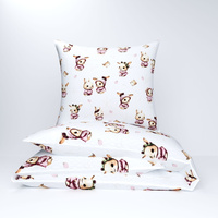 Worek szkolny na buty | 228róż | różowa | króliczki