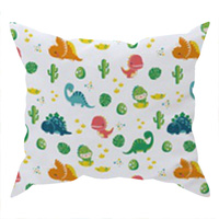 Poszewka bawełniana na jaśka 40x40 | 411zie | kolorowa | dinozaury