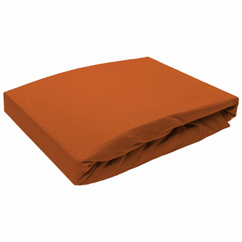 Prześcieradło bez gumki 180x220 Jersey Brązowe
