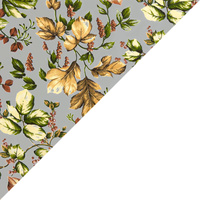 Apaszka bandamka bandana chustka | 389Lsz | szaro brązowa | liście