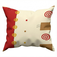 Poszewka z kory 40x40 | 042bord | bordowa | geometryczny