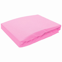 Prześcieradło bez gumki 160x220 Jersey Jasnoróżowe
