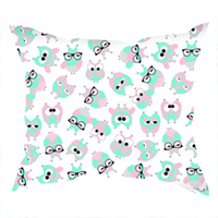 Biało miętowa Poszewka bawełniana na jaśka 40x40 - 433mięta