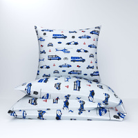 Pościel bawełniana 160x200 + 70x80 + 40x40 | 997sza | szara | policja