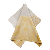 Ścierka kuchenna z bawełny organicznej bouquet złoty