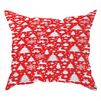 Poszewka bawełniana na jaśka 40x40 | 520red | czerwona | świąteczna