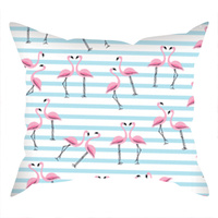 Poszewka bawełniana na jaśka 40x40 | 153past | pastelowa | flamingi