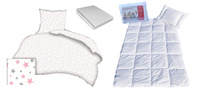 Komplet 100x160 + 40x60 + prześcieradło jersey 80x160  188bia-róż
